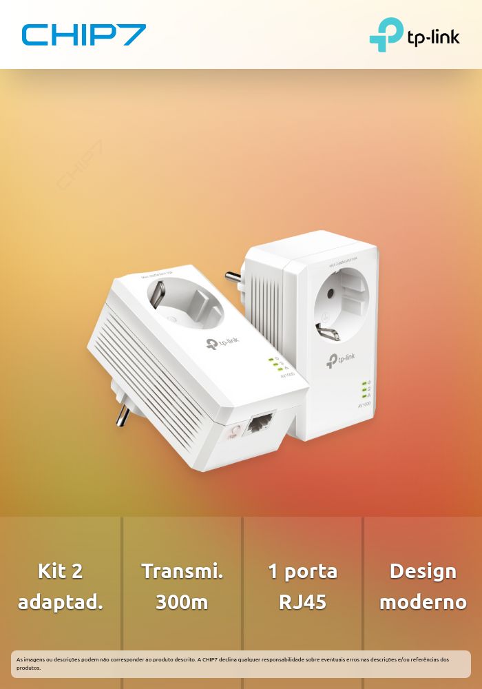 ADAPT POWERLINE TP-LINK PA7017P 1XRJ45 1GBPS (KIT DE 2)