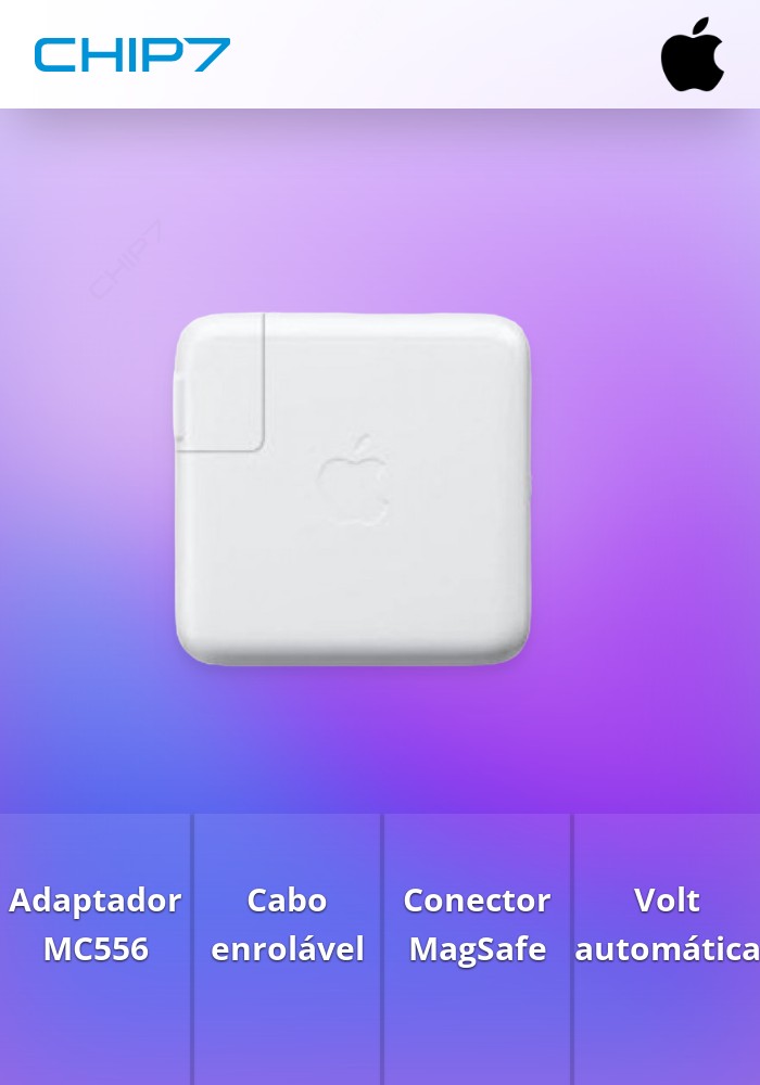 Apple - MagSafe Power Adapter (85W - encaixe lateral)