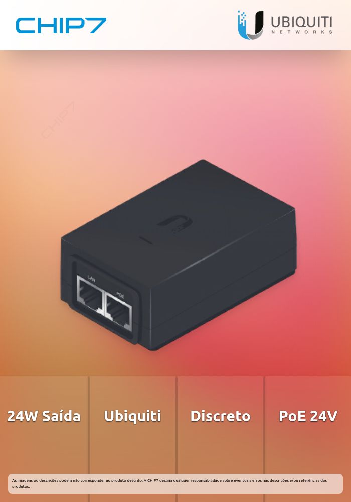 Ubiquiti Networks Injetor PoE POE-24-24W-G, 24W, preto