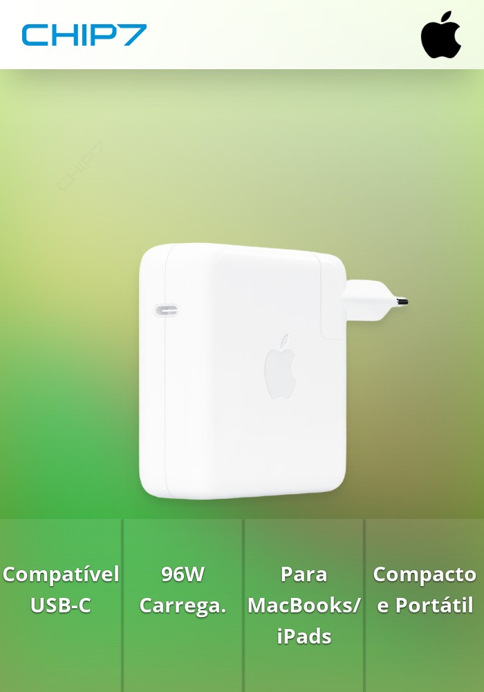 Adaptador de corrente USB-C de 96 W