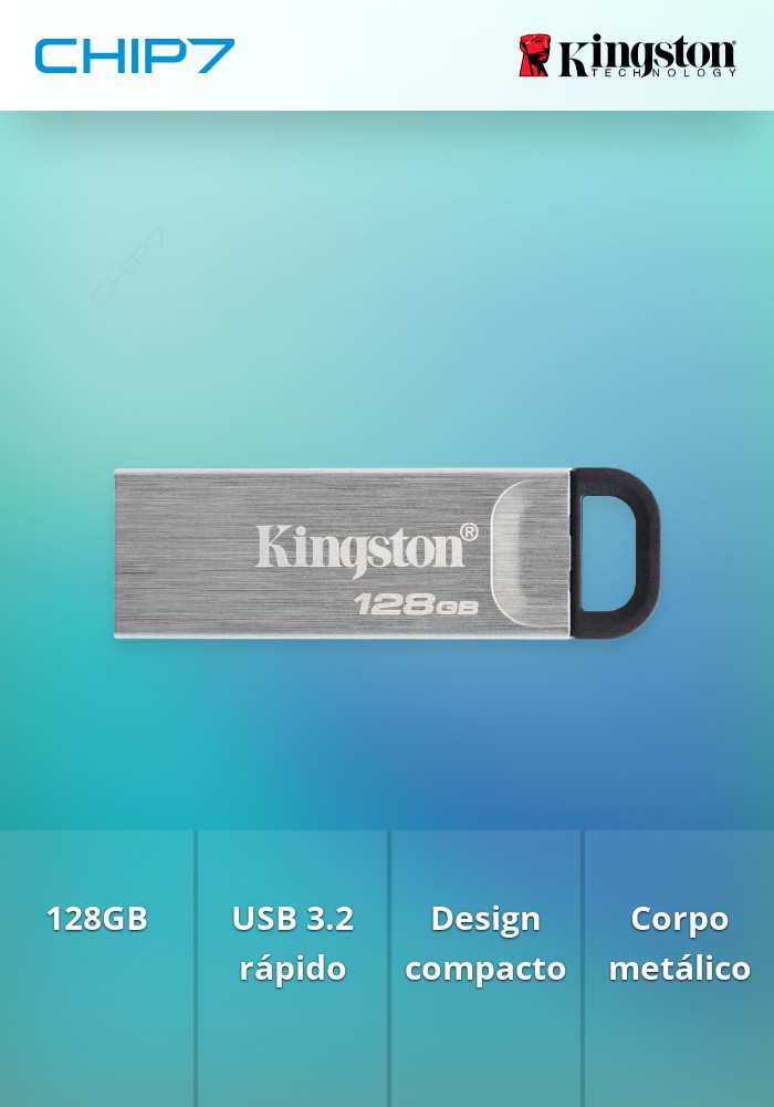 Pen Drive Kingston 128GB DataTraveler KYSON USB 3.2 -DTKN