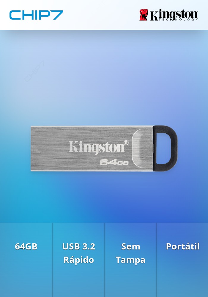 Pen Drive Kingston 64GB DataTraveler KYSON USB 3.2 -DTKN