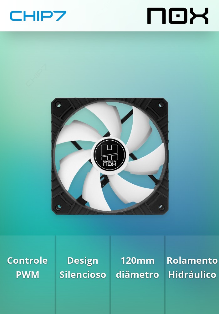 Ventoinha Nox Hummer H-Fan Pro 120 PWM Silent Fan