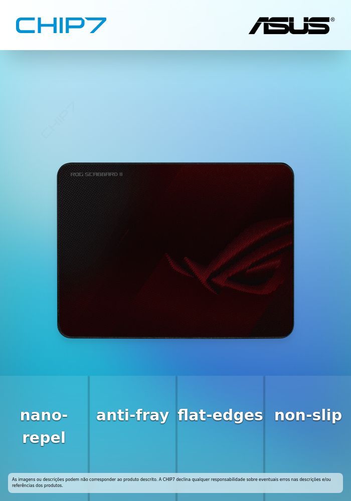 Tapete de Rato Asus ROG Scabbard II Medium Preto/Vermelho