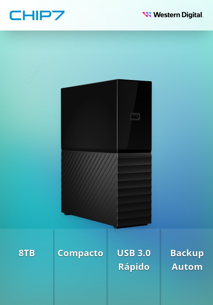 Sistema armazenamento externo WD My Book 8TB