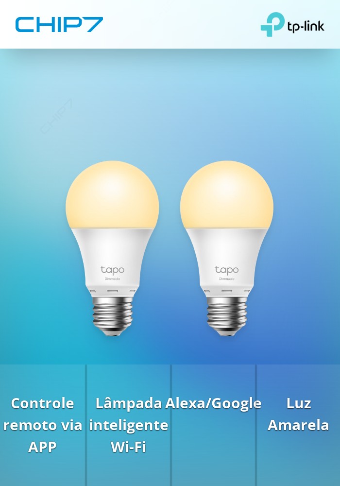 Lâmpada TP-Link Tapo L510E 2700K Wireless Smart Light Bulb (Pack2)