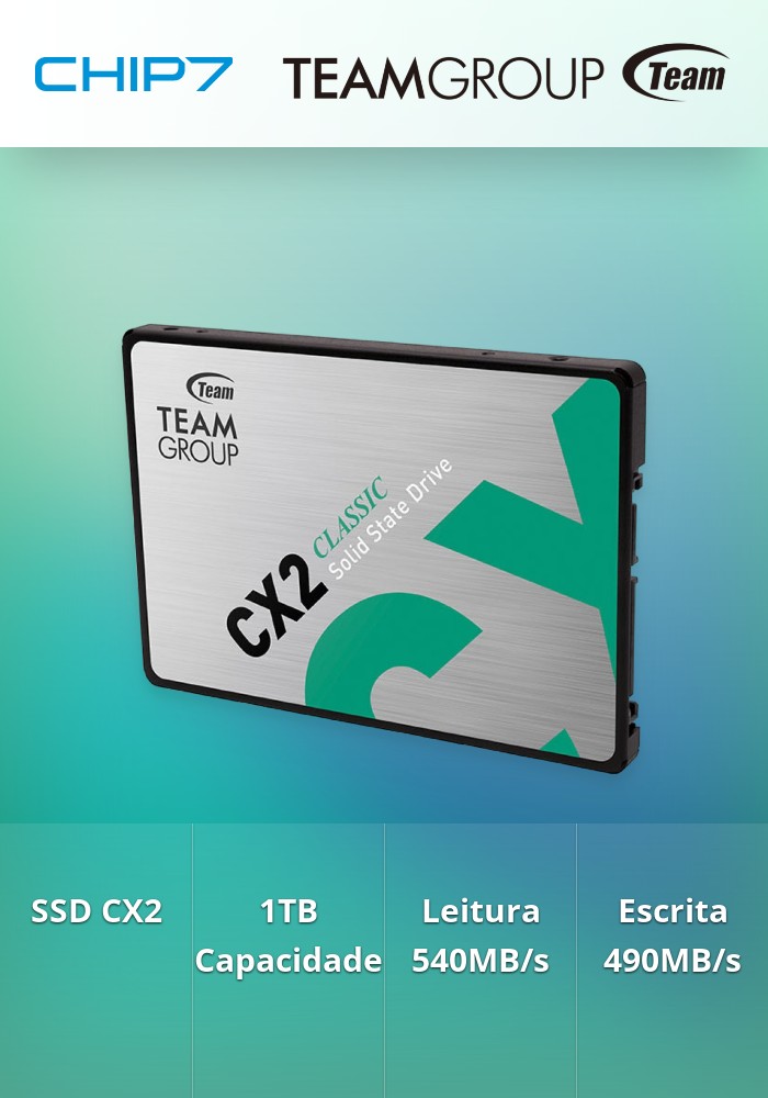 【新品未開封】TEAMGROUP CX2 SSD 1TB Disco SSD Team Group CX2 1TB SATA III - 540R/490W