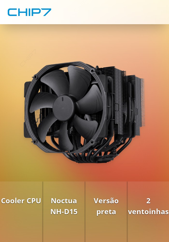 Cooler CPU Noctua NH-D15 Chromax 140mm | CHIP7