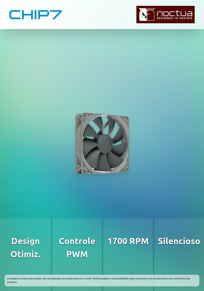 Noctua NF-P12 Redux - Ventoinha PWM 1700 RPM 120 mm