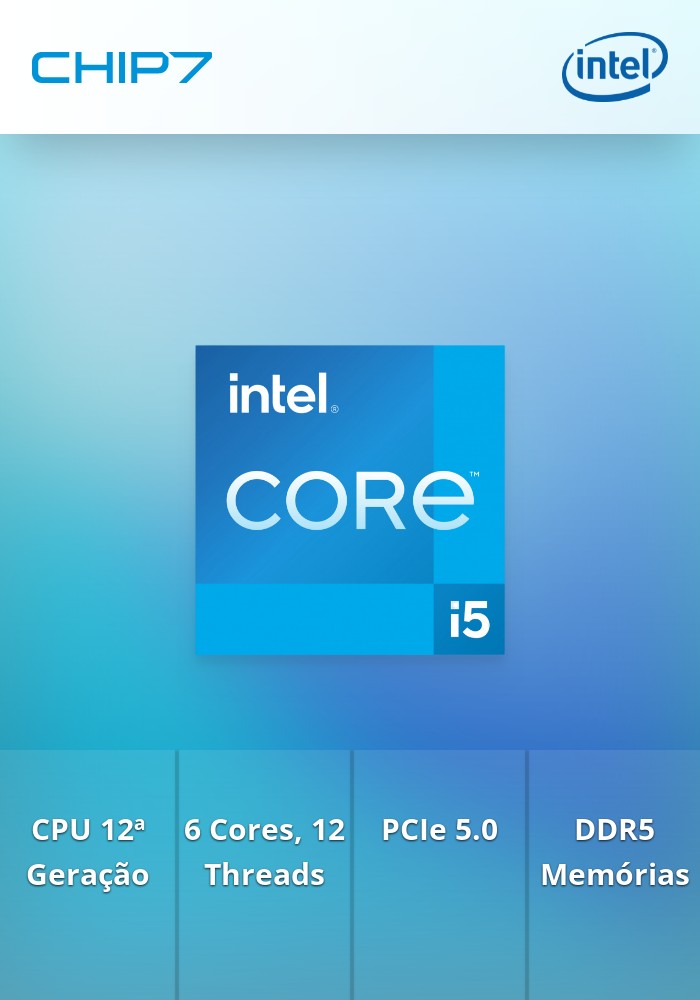 intel® Core I5-12400 6 Cores (6P) Threads 12, 2.50Ghz até 4.4 Ghz 18MB Cache Boxed  LGA1700 65w/117w