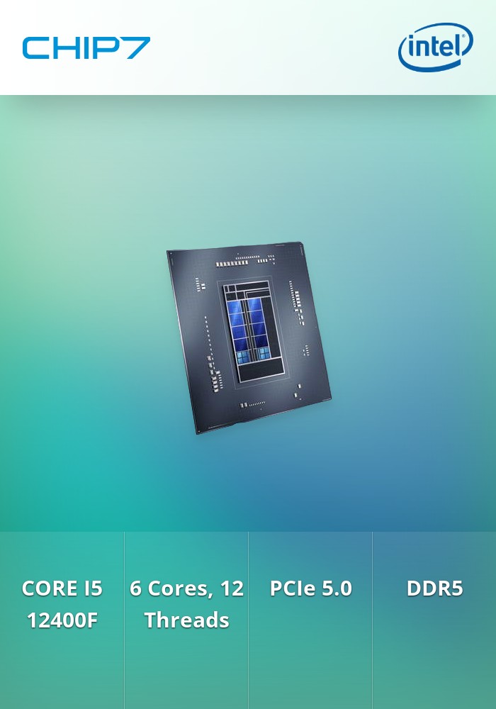 12TH GERACAO PROCESSADOR INTEL I5 12400F LGA1700 2.5 A 4.4GHZ 18M CACHE 6C/12T 65W A 117W - TRAY - SEM COOLER