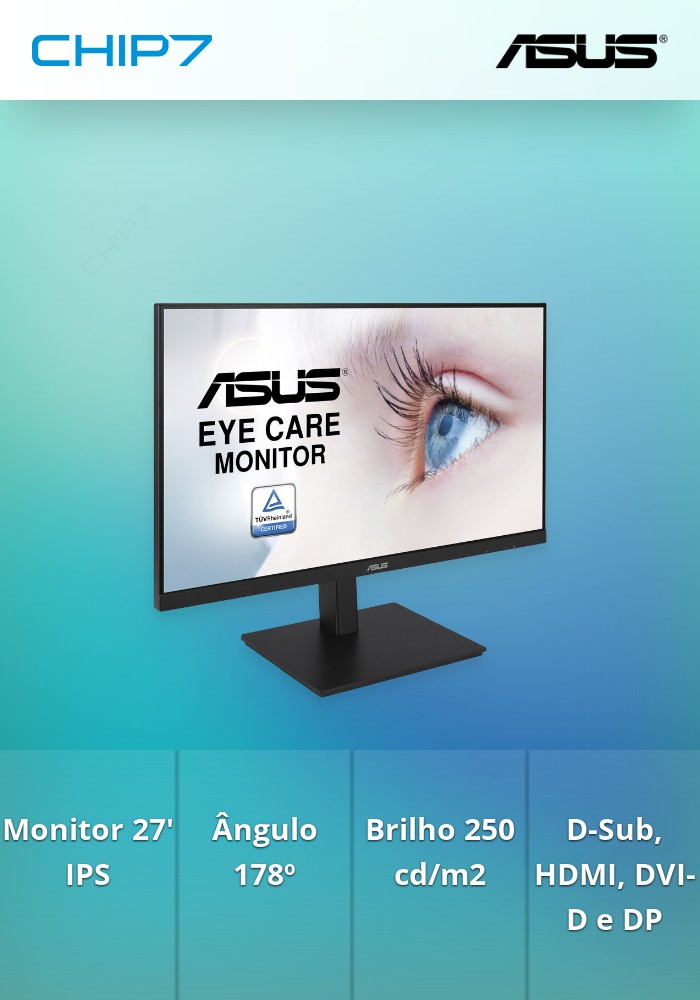 MONITOR ASUS VA27DQSB - 27" Full HD LED IPS / 5MS / HDMI DP D-SUB | CHIP7