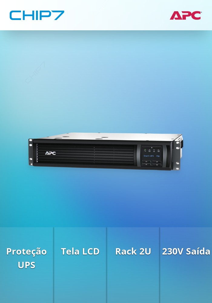 APC SMART UPS 750VA LCD RM 2U 230V
