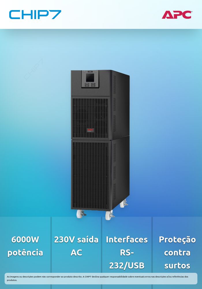 UPS APC Easy SRV SRV6KI 6000W 6000VA AC 230V RS-232 USB