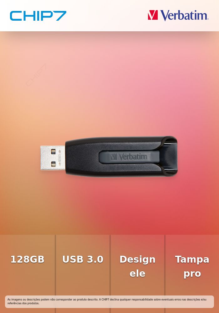 PEN VERBATIM 128GB USB 3.0 STORE N GO V3  BLACK / GREY