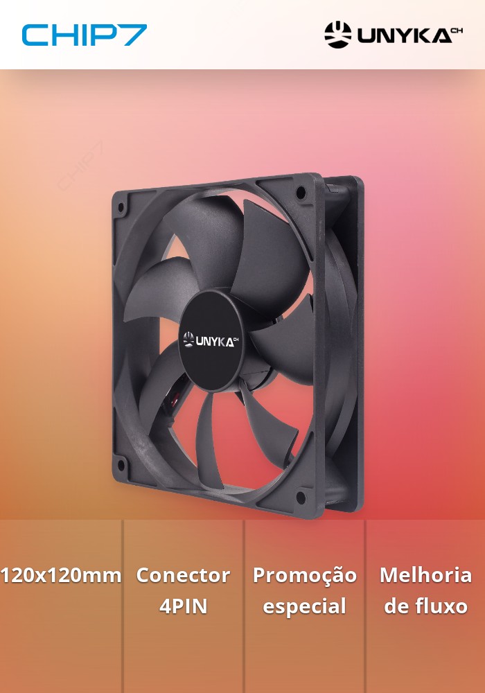 UNYKA VENTOINHA 120X120 MM 4PIN PWM#PROMO#