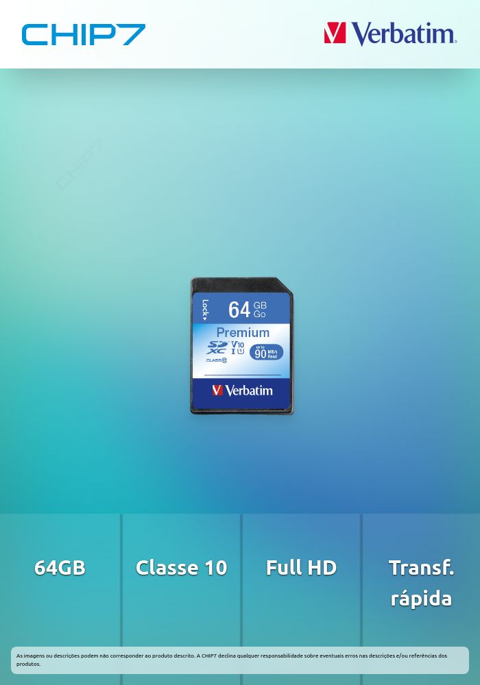 VERBATIM SD 64GB SDXD PREMIUM CLASS 10/UHS-1