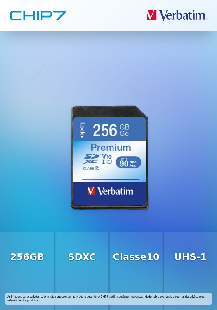 VERBATIM SD 256GB SDXC CLASS 10/UHS-1