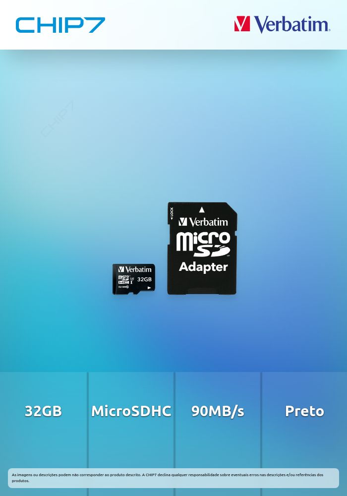 VERBATIM MICRO SD PRO SDXC 32GB CLASS 10 UH1