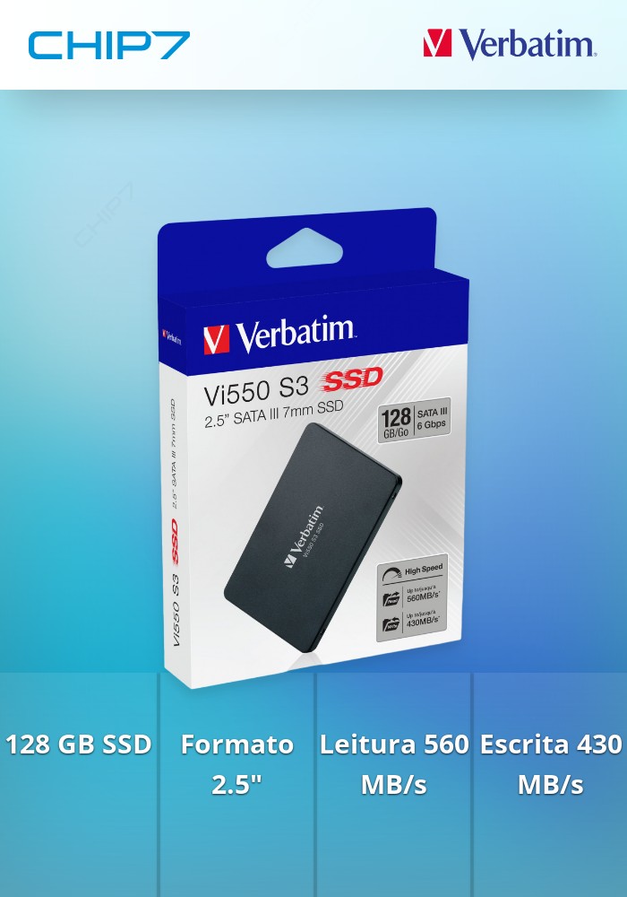 VERBATIM SSD VI550 128GB SATA 3 (7MM HEIGHT) 2.5