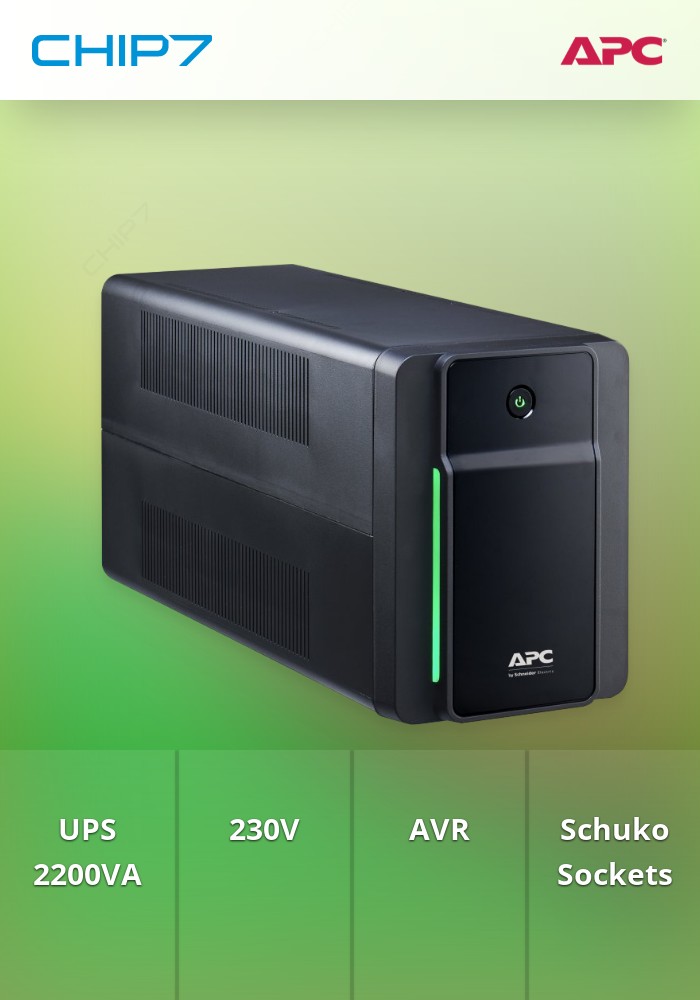 APC BACK-UPS 2200VA, 230V, AVR,  SCHUKO SOCKETS