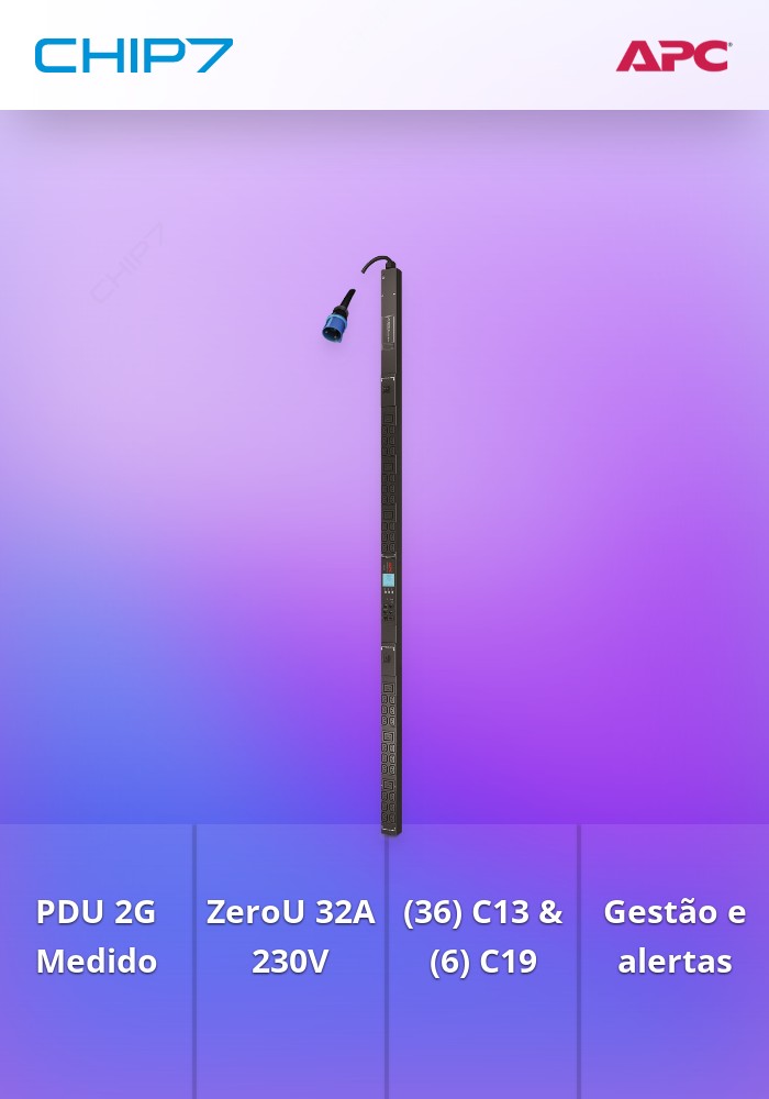 Rack PDU 2G, Metered, ZeroU, 20A/208V, 16A/230V, (18) C13 & (2) C19
