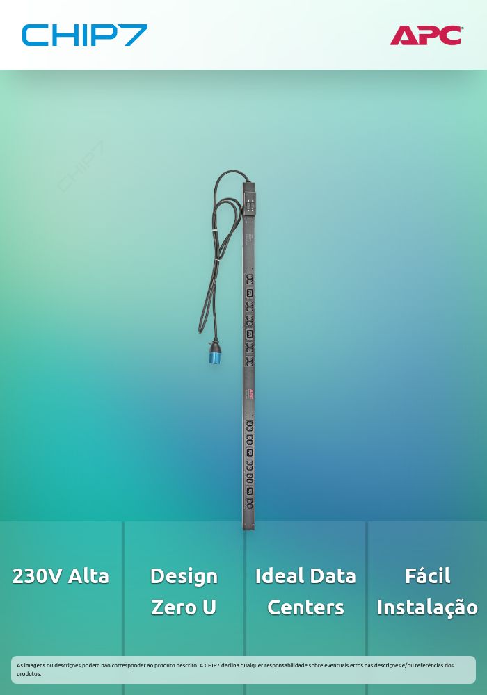 Faixa de distribuição de energia APC Basic Rack Zero U AC 230V