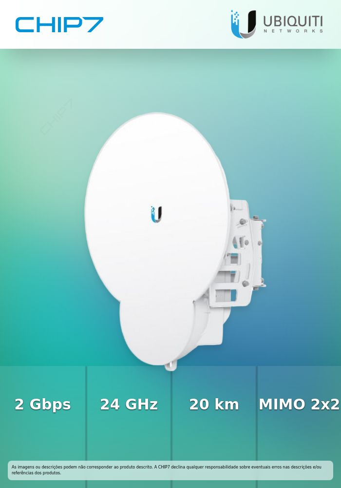 Antena de rede Ubiquiti airFiber AF-24HD