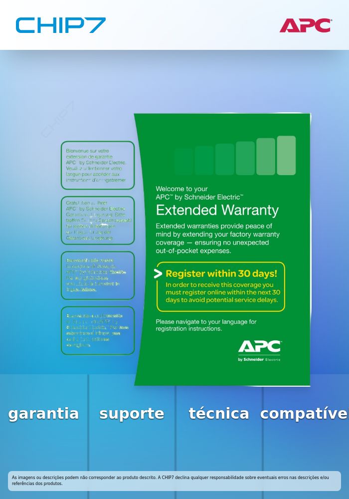 APC Extended Warranty Service Pack - Assistência técnica - consulta telefónica (para dispositivos de força e UPS) - 3 anos - 24x7 - para P/N: SRT1000RMXLI, SRT1000RMXLI-NC, SRT1500RMXLI, SRT1500RMXLI-NC, SRT48BPJ, SRT72BPJ