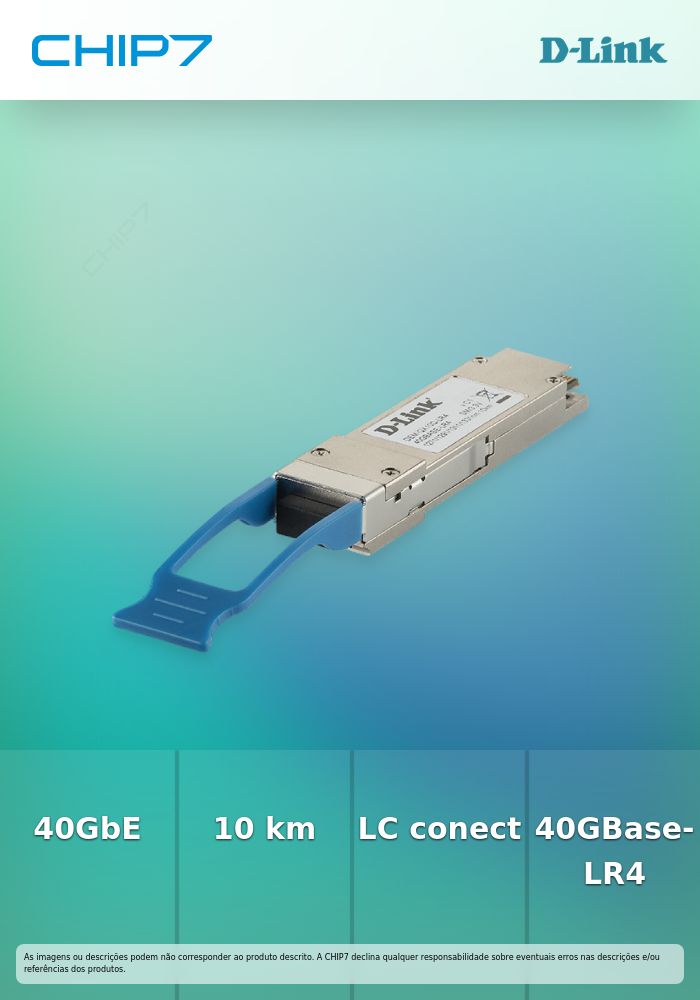 D-Link DEM QX10Q-LR4 - Módulo de transceptor QSFP+ - 40GbE - 40GBase-LR4 - monomodo LC - até 10 km - 1271 nm / 1291 nm / 1311 nm / 1331 nm