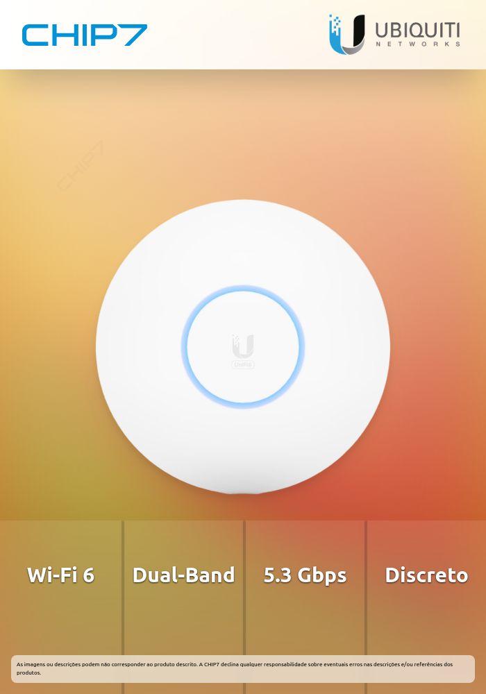 Ponto de Acesso Wlan Ubiquiti Networks U6-PRO | Branco