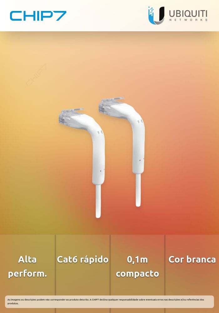 Cabo de rede Ubiquiti Networks UC-PATCH-RJ45-50 Branco 0,1m Cat6