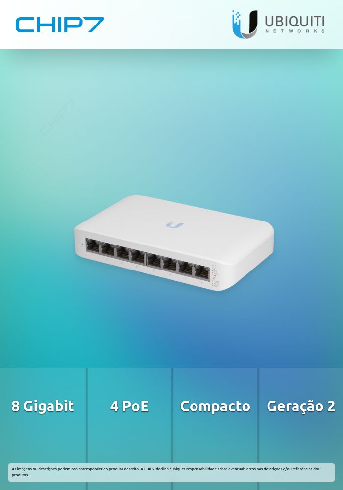 SWITCH Ubiquiti GEN2 8 Portas GIGABIT 4x POE