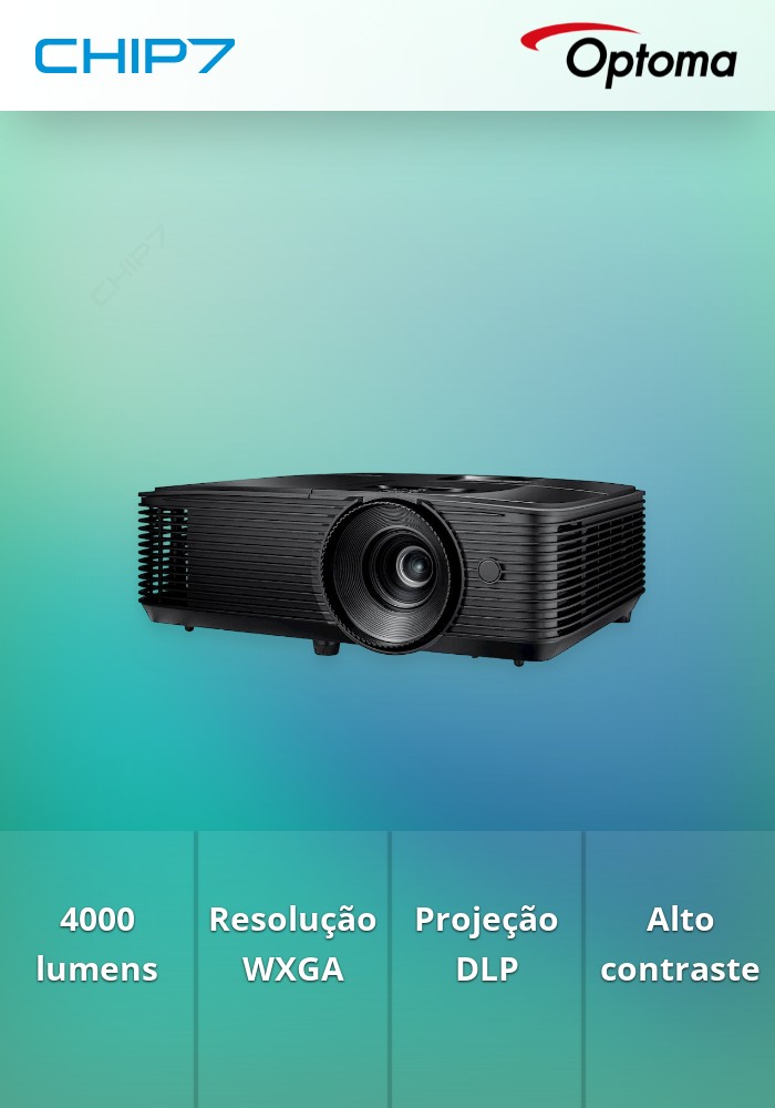 PROJETOR Optoma W400LVE 4000 LUMENS WXGA