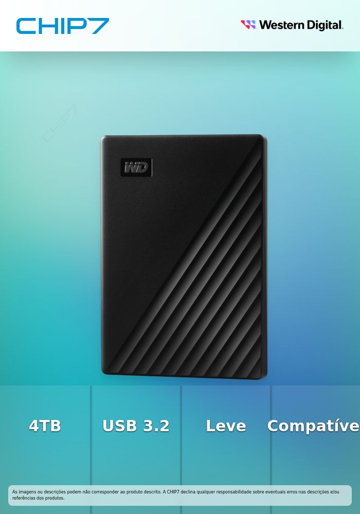 HDD Externo MY PASSPORT 4TB BLACK