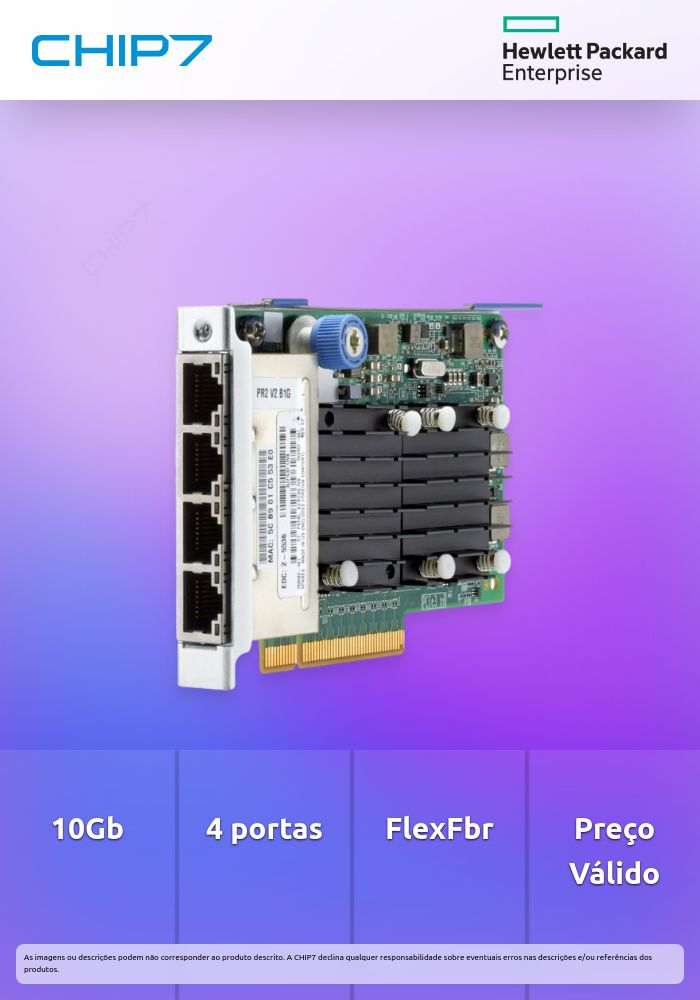 HPE FlexFbr 10Gb 4p FLR-T 57840S Adptr  - preço válido p/ unidades faturadas até 5 de abril ou fim de stock