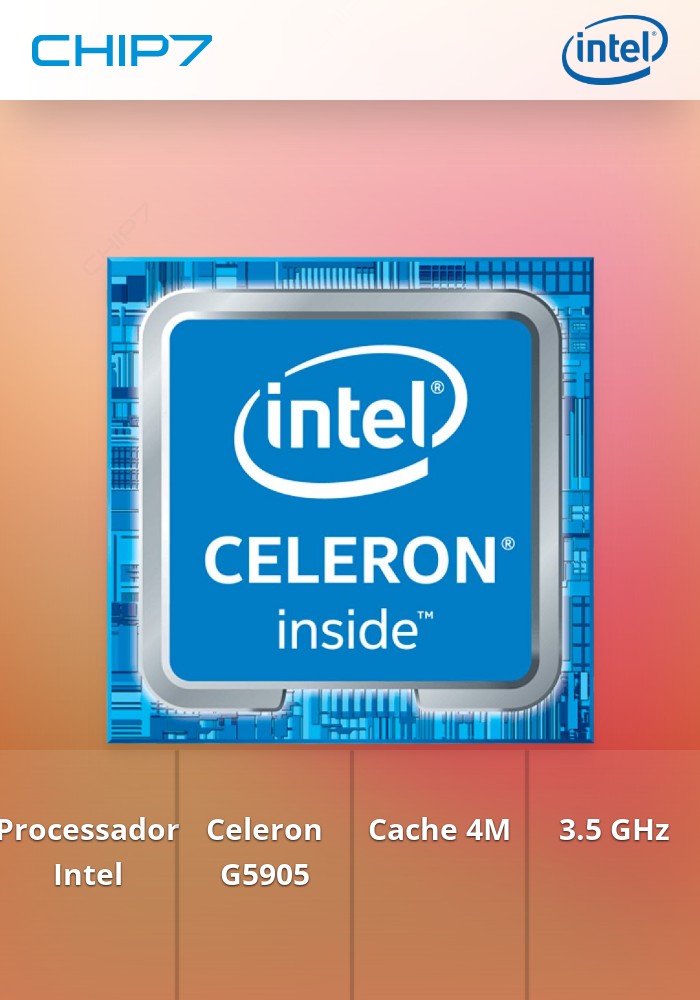 Processador Intel Celeron G5905 2-Core (3.5GHz) 4MB Skt1200
