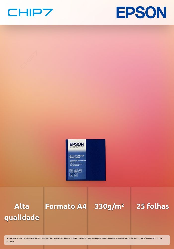 Traditional Photo Paper, DIN A4, 330g/m2, 25 Folhas
