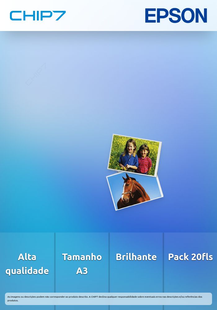 Papel Fotográfico brilhante Premium A3 (20 folhas)