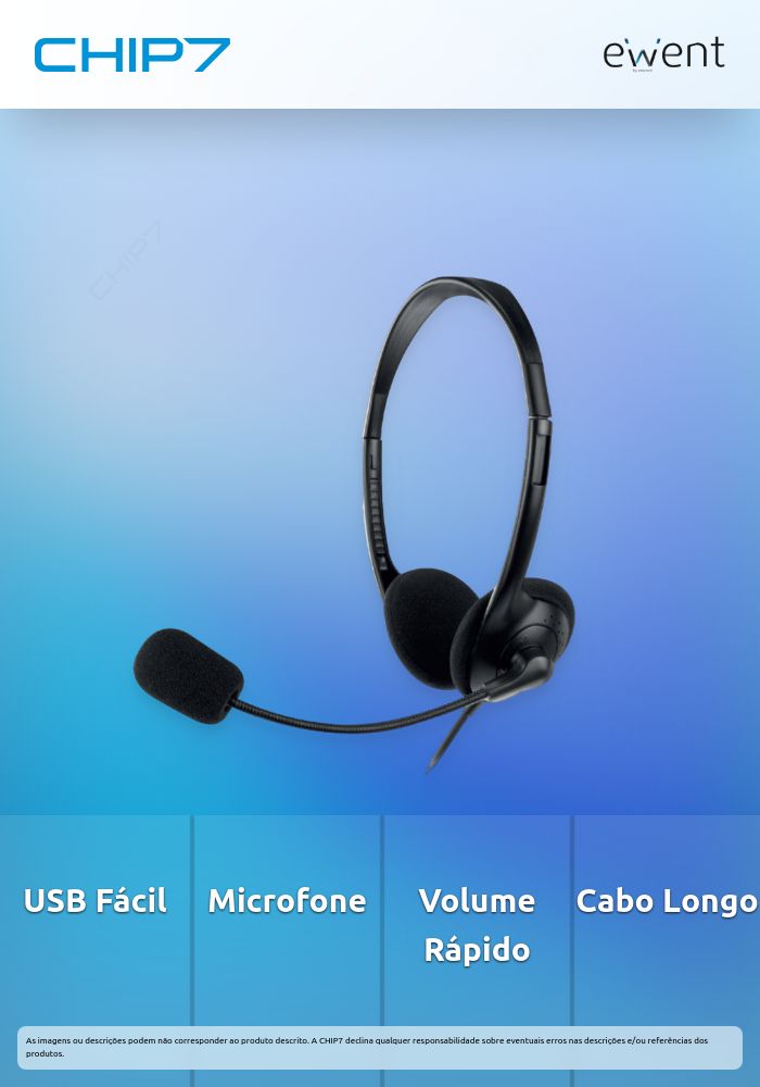 Headsets USB com microfone e controlo de volume, cabo 2.1m » válido até nova comunicação