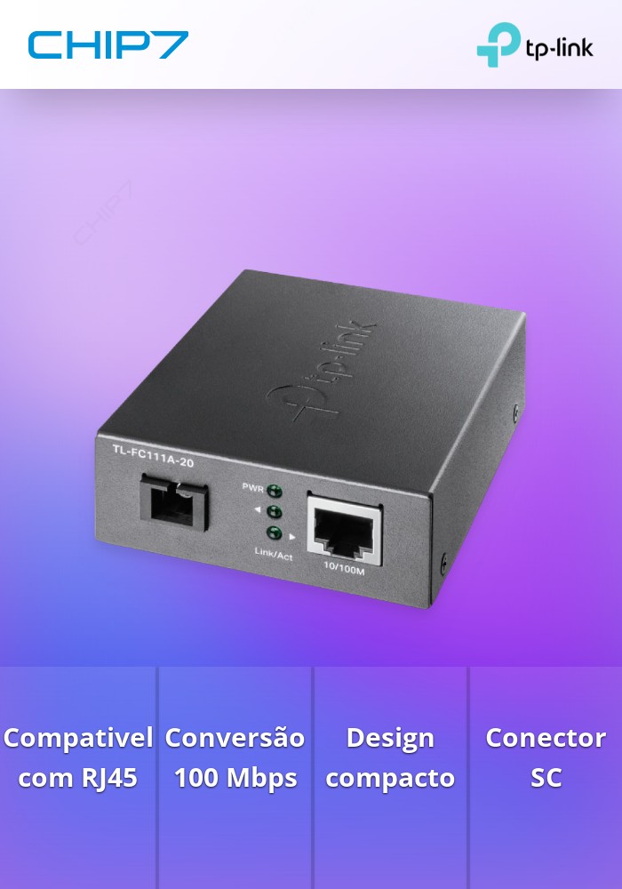 TP-LINK 10/100 MBPS RJ45 TO 100 MBPS SINGLE M SC WDM BI-DIRECT FIBER CONVERTER