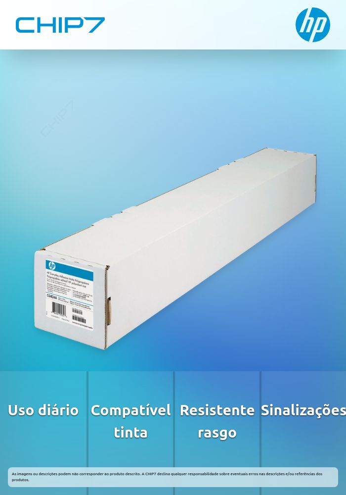 HP 2pack Everyday Adhesive Matte Polypropylene610 mm x 22.9 m (24 in x 75 ft) CHIP7