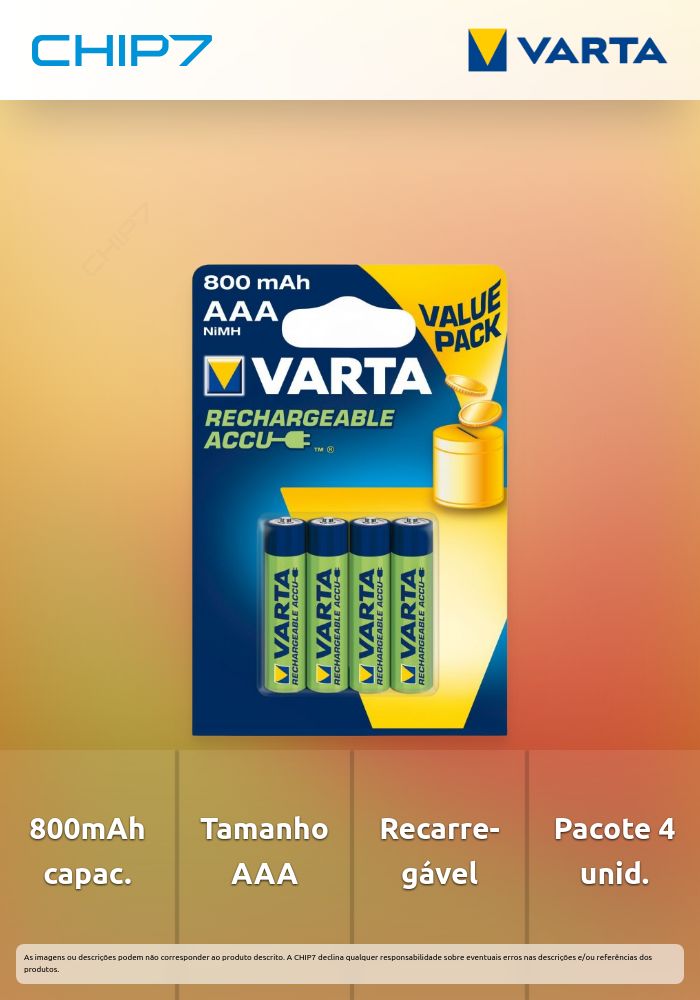 RECH.ACCU VALUE AAA 800MAH BLI 4