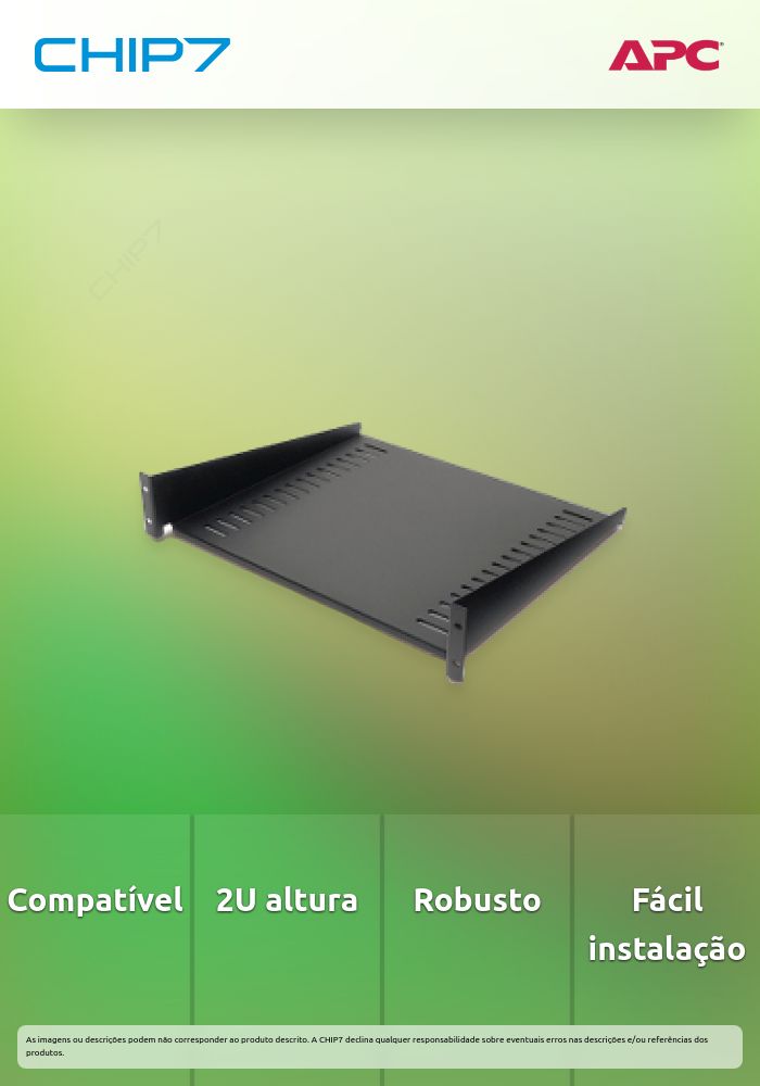 Prateleira de bastidor APC 2U para NetShelter 2 EP ES SX VX WX