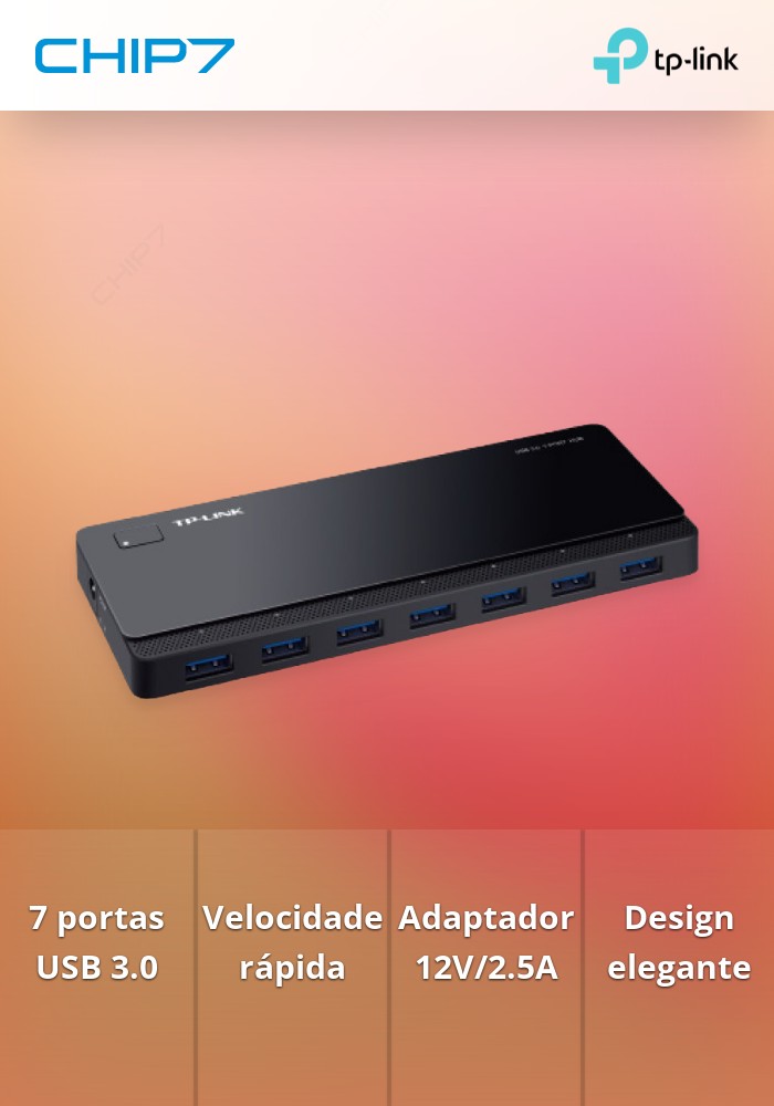 7 ports USB 3.0 Hub,Desktop,12V/2.5A power adapter included