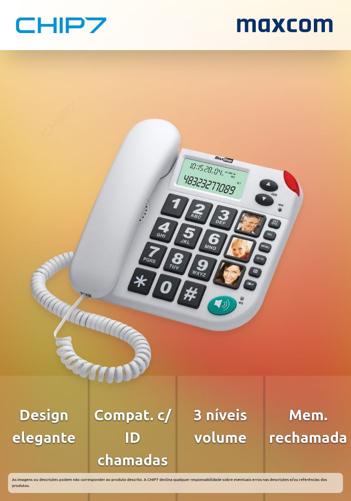 Telefone Fixo Maxcom  KXT480 Branco
