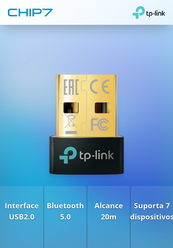 NANO ADAPTADOR USB BLUETOOTH V5.0 ATE 20m USB2.0 TP-LINK UB5A