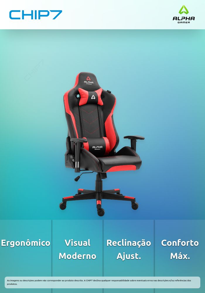 Alpha Gamer Zeta Black / Red - Cadeira gaming