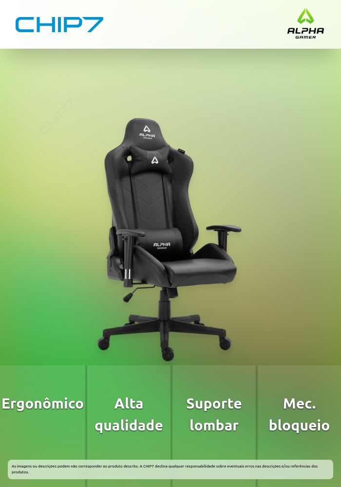 Alpha Gamer Zeta Black - Cadeira gaming