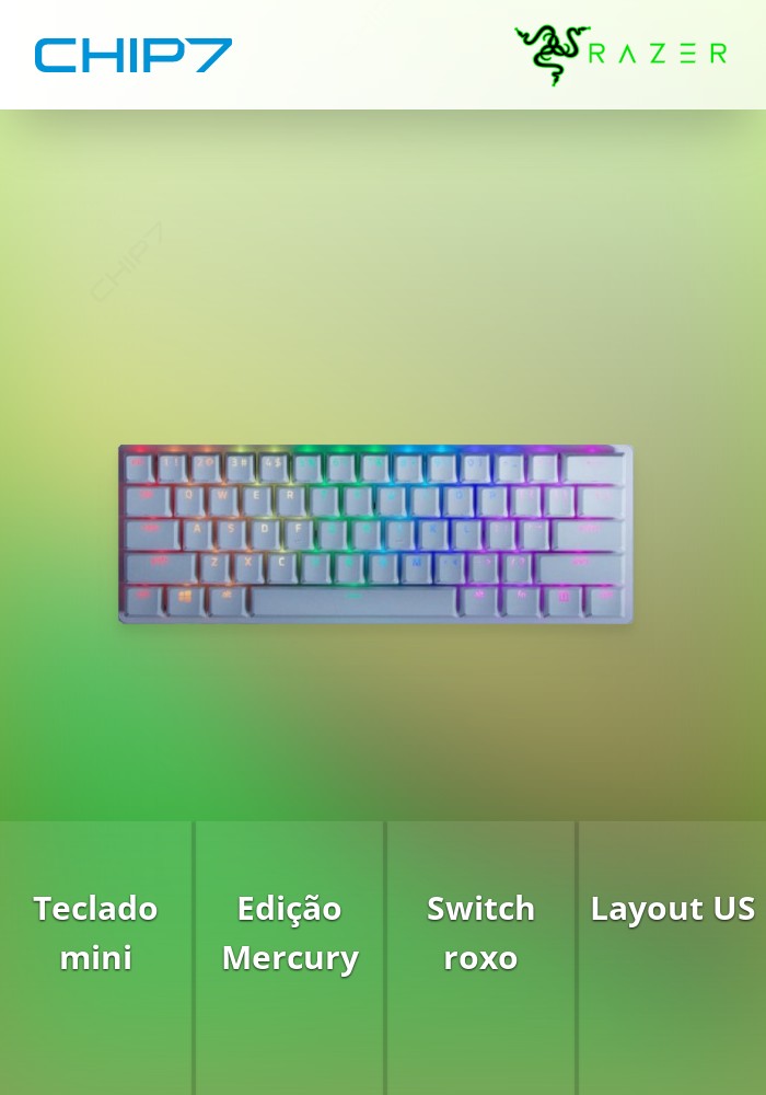 Teclado Huntsman mini - mercury ed. (purple switch) - us layout